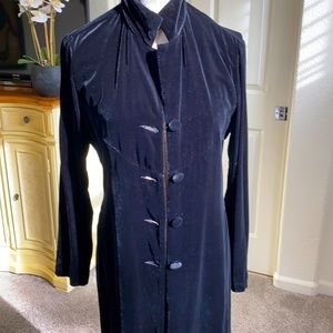 Johnny Was Black Velvet Duster Jacket - As Is -  M